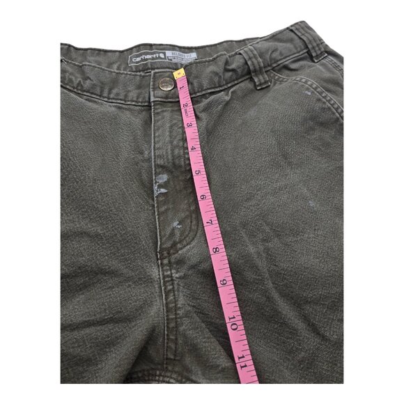 Carhartt Rugged Flex Duck Utility Work Pants Mens 36x34 Gray Relaxed Fit Stains - Picture 10 of 12